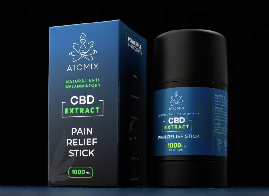 Atomix Medical CBD Extract Pain Relief Stick — 1000mg roll-on balm